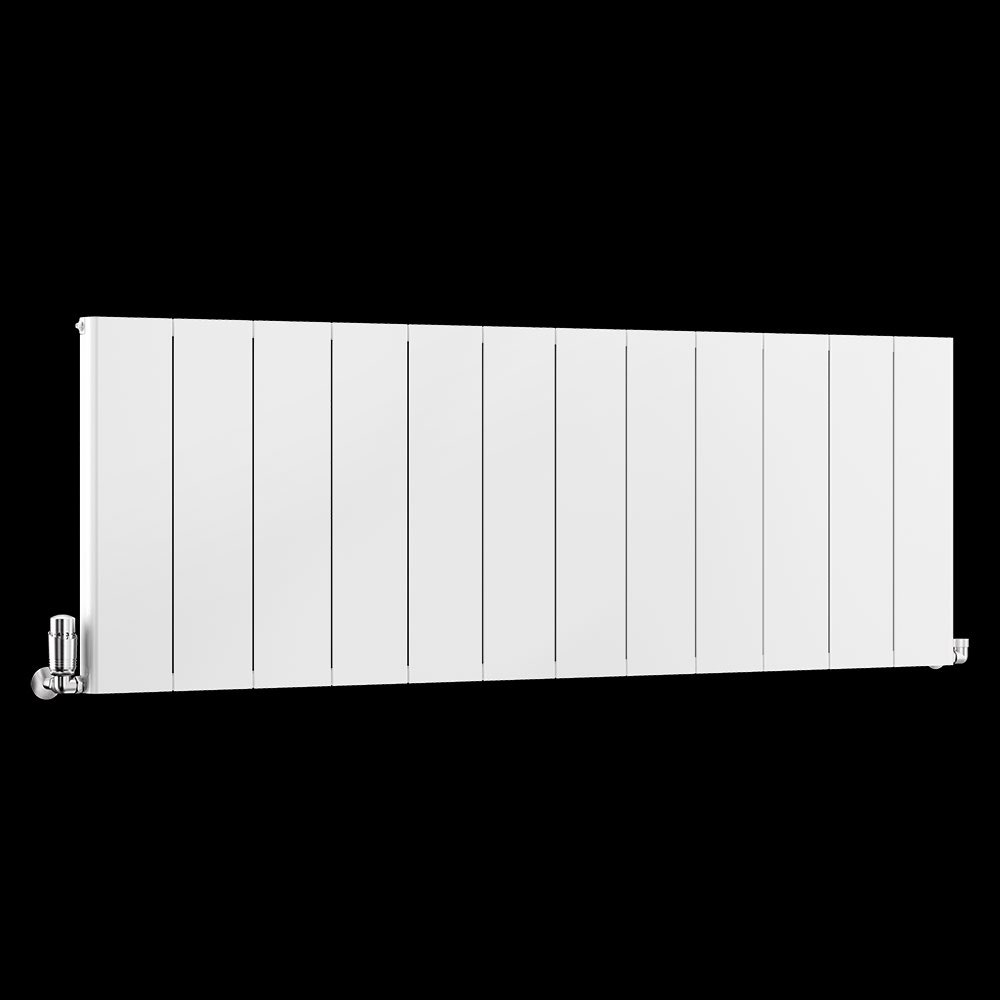 Nordic Alpha Aluminium Designer Horizontal Radiator, Matt White, 500mm x 1436mm | Compare The Build