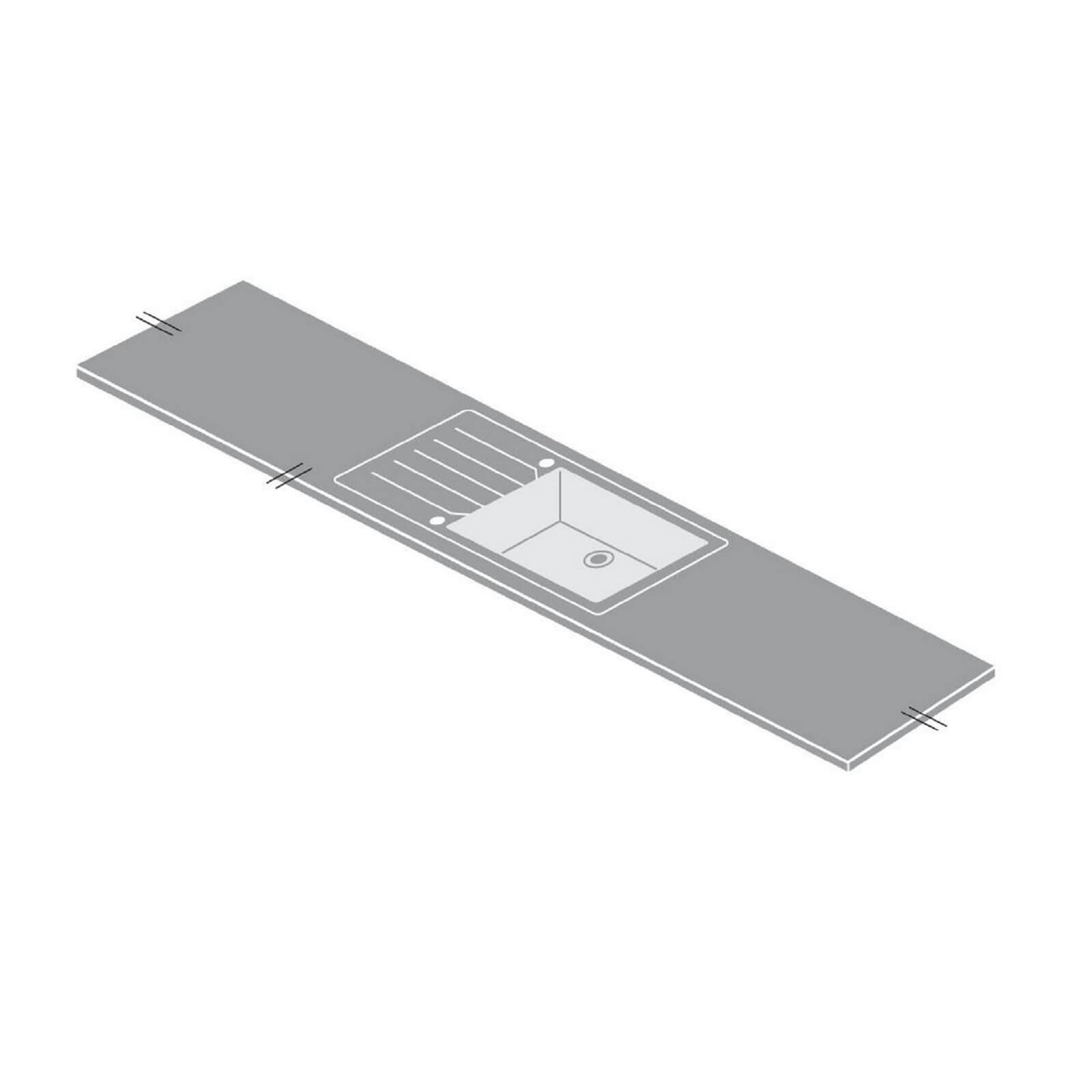 Maia Vulcano Kitchen Sink Worktop - Universal Super Large Bowl - 3600 x 650 x 42mm Price Comparisons | Compare The Build
