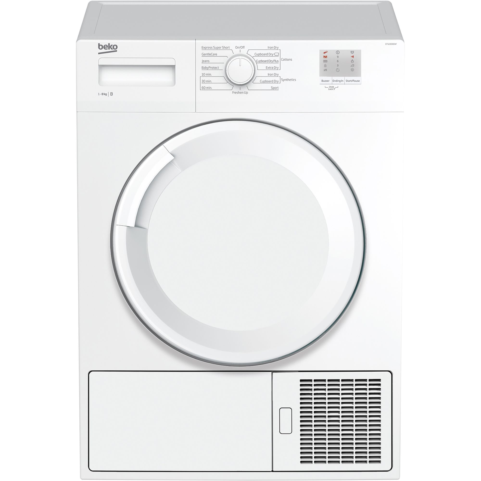 Beko Dtgc8000W White Freestanding Condenser Tumble Dryer, 8Kg Price Comparisons | Compare The Build