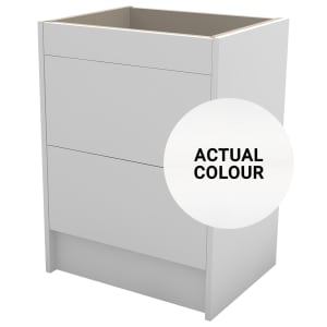 Duarti By Calypso Cascade 600mm Full Depth 2 Drawer Floor Standing Vanity Unit - Matt White Price Comparisons | Compare The Build