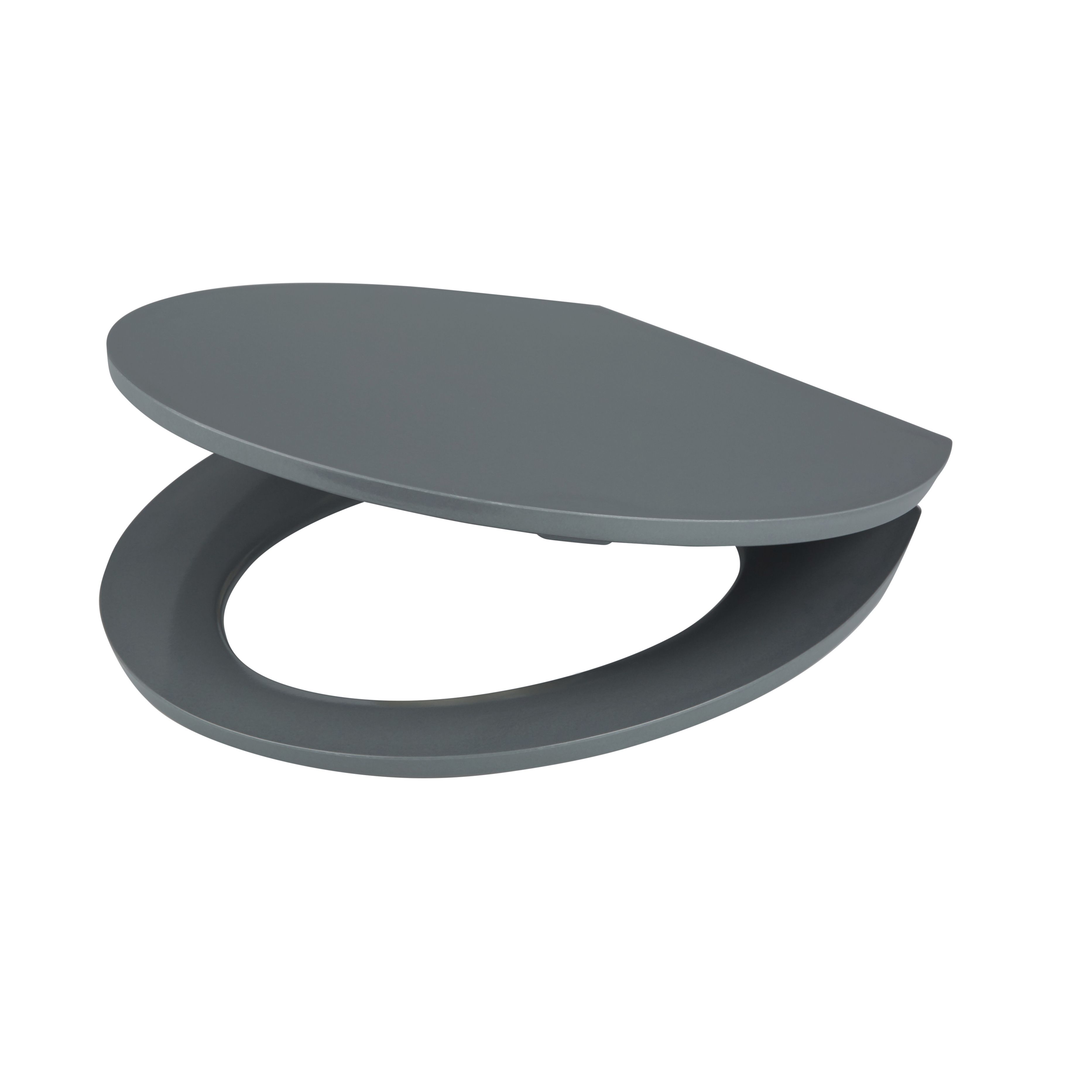 Changi Grey Top Fix Soft Close Toilet Seat | Compare The Build