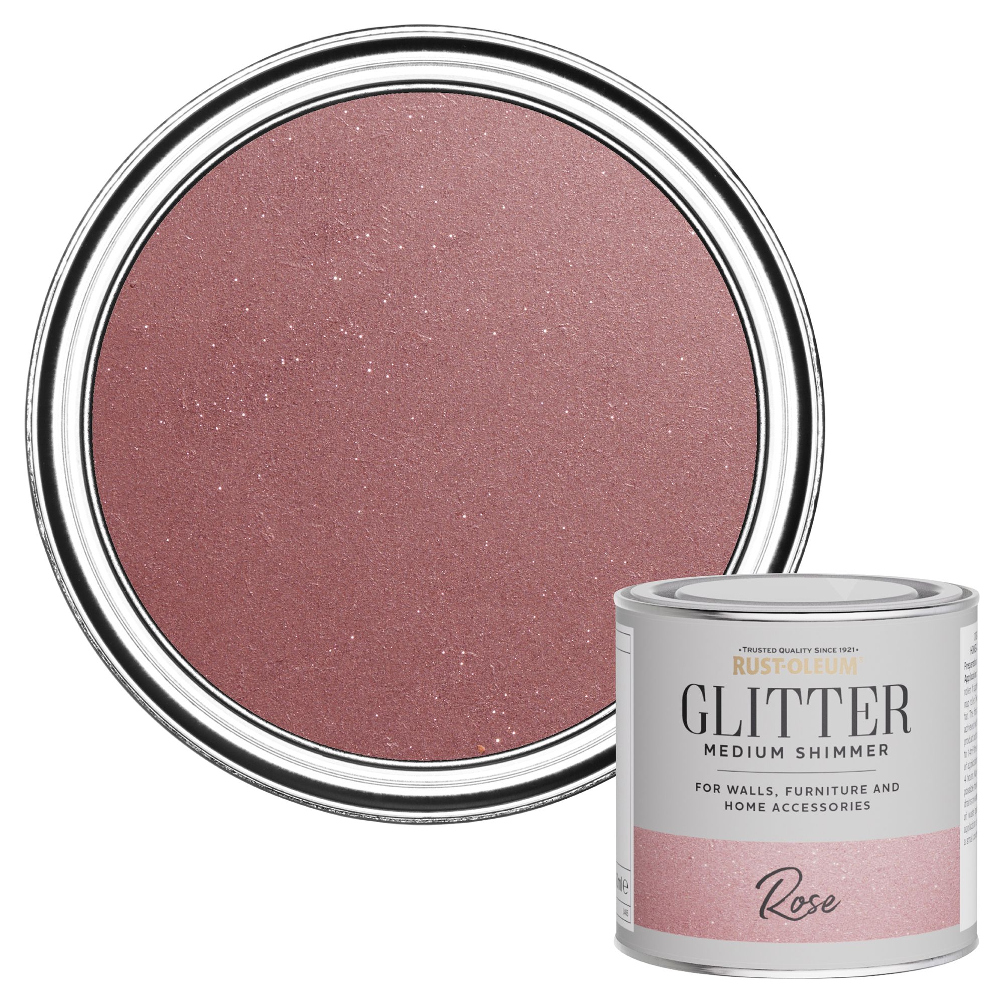 Rust-Oleum Medium Shimmer Rose Glitter - 250ml Price Comparisons | Compare The Build