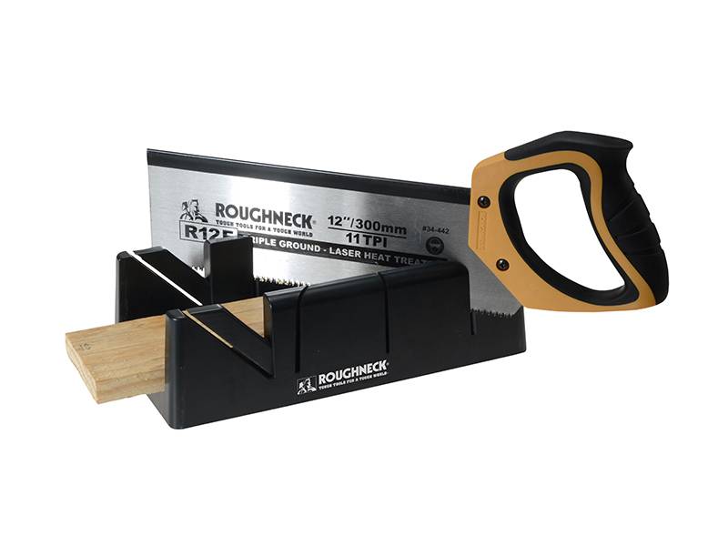 Roughneck ROU34490 Mitre Box & Hardpoint Tenon Saw Set 300mm (12in) Price Comparisons | Compare The Build