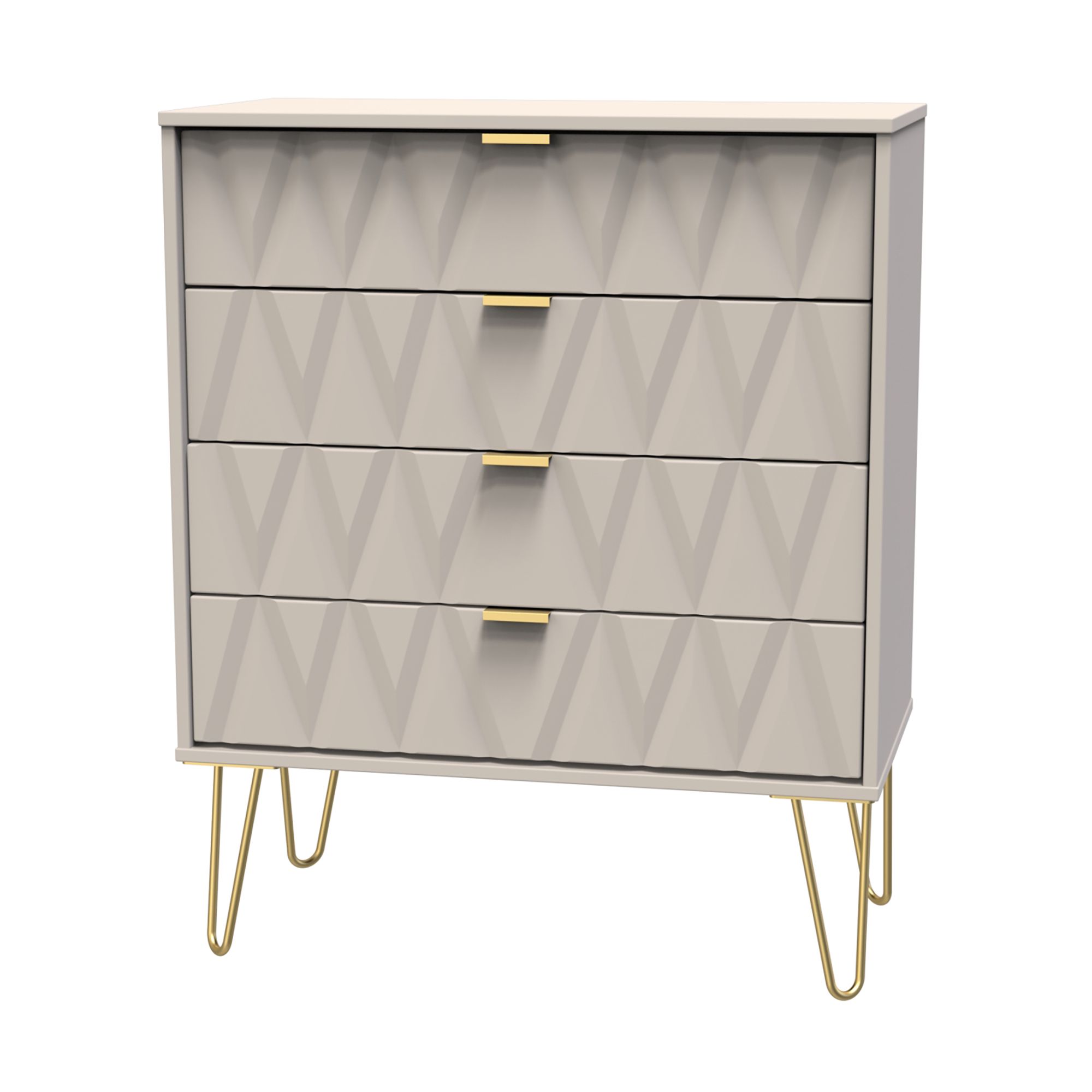 Diamond Cashmere 4 Drawer Chest Of Drawers (H)910mm (W)765mm (D)395mm Price Comparisons | Compare The Build