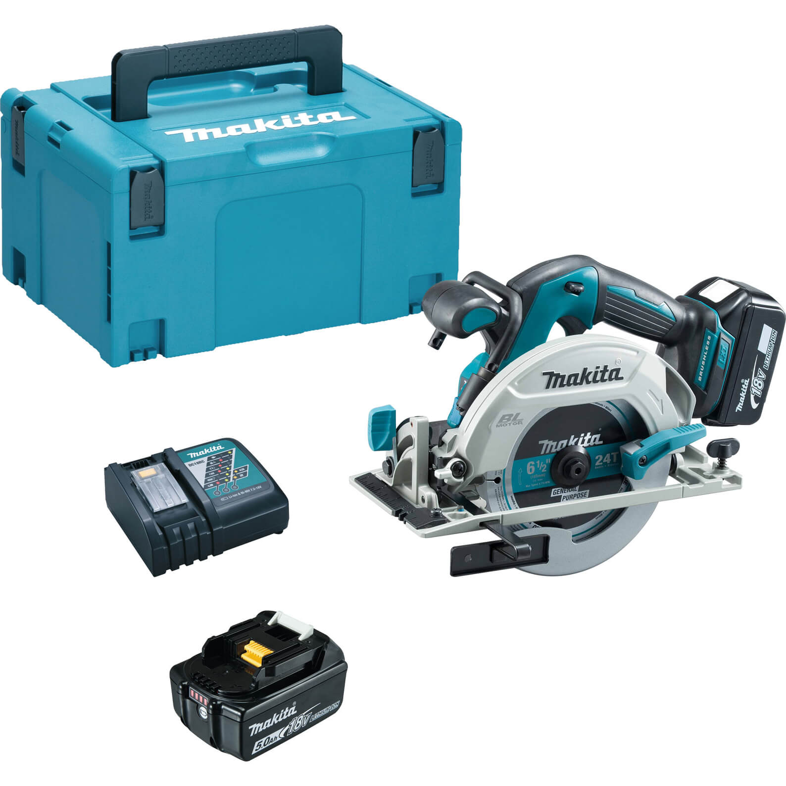 Makita DHS680 18v Cordless LXT Brushless Circular Saw 165mm 2 x 5ah Li-ion Charger Case Price Comparisons | Compare The Build