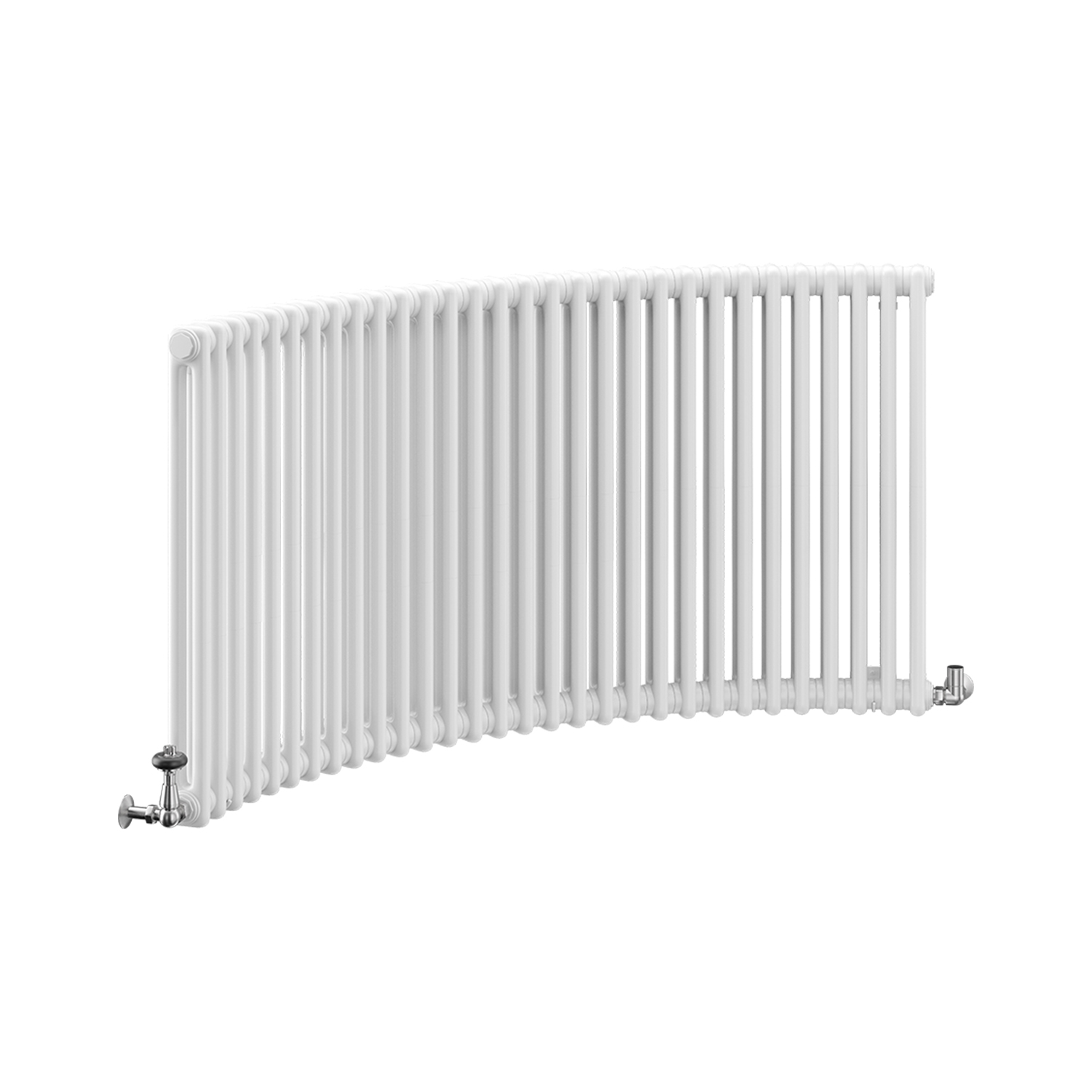 Nordic 2 Column Curved Horizontal Radiator, White, 500mm x 1554mm Price Comparisons | Compare The Build