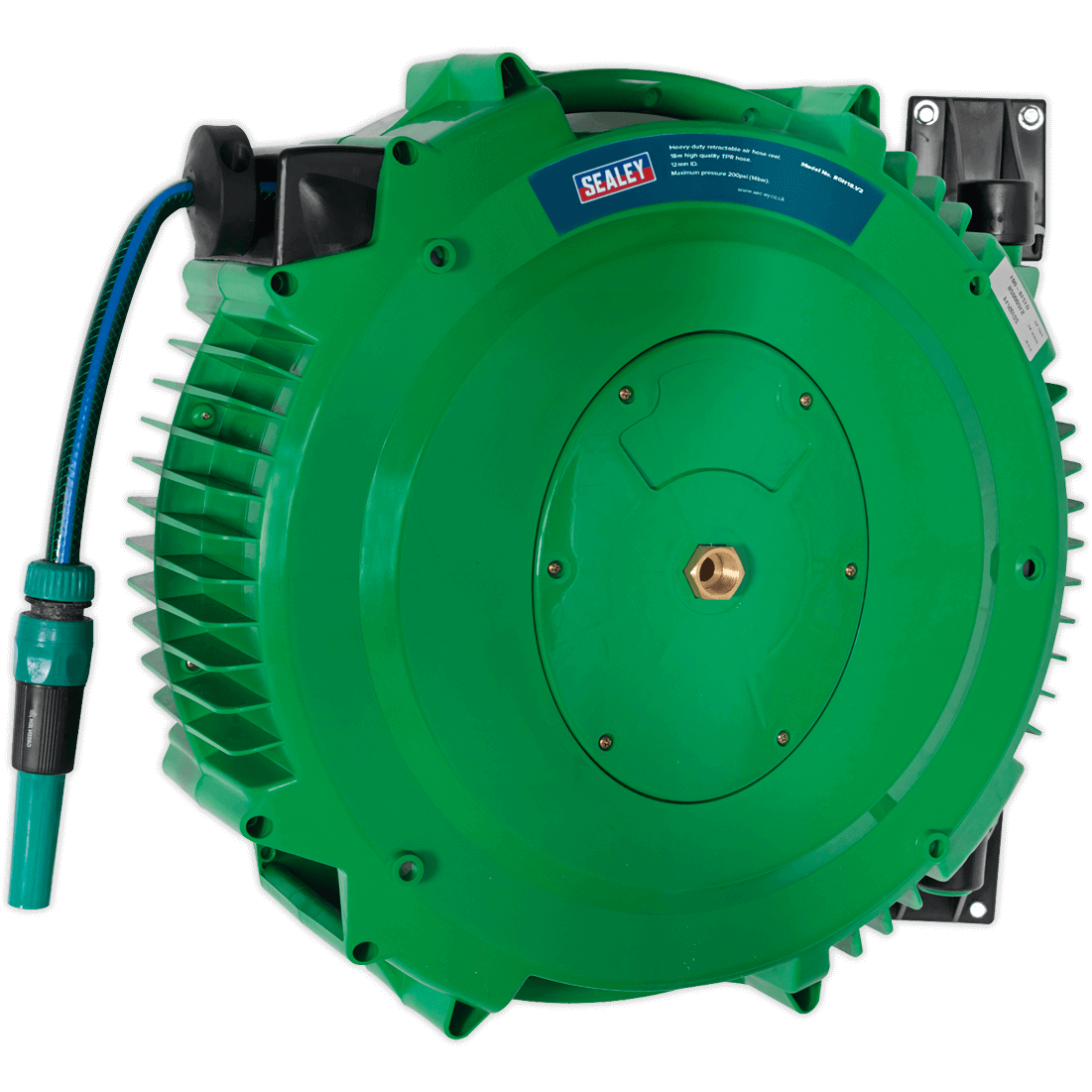 Sealey Heavy Duty Retractable Wall Mounted Hose Reel 1/2" / 12.5mm 18m Green Price Comparisons | Compare The Build