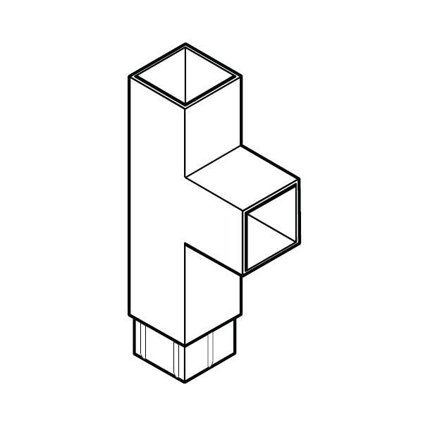 Alumasc Flushjoint Square 92.5dg Downpipe Branch 100mm x 100mm - Anthracite Grey Aluminium CP44/BR/92A/PPC/7016 Price Comparisons | Compare The Build