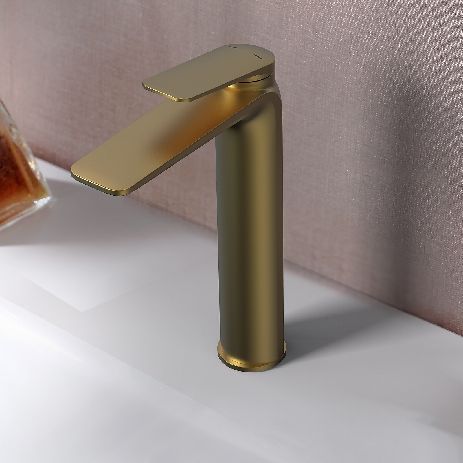 Bathstore Aero Tall Basin Mixer Tap (No Waste) - Brushed Brass Price Comparisons | Compare The Build