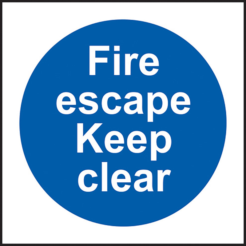 Fire Safety Sign Fire Escape Keep Clear Price Comparisons | Compare The Build