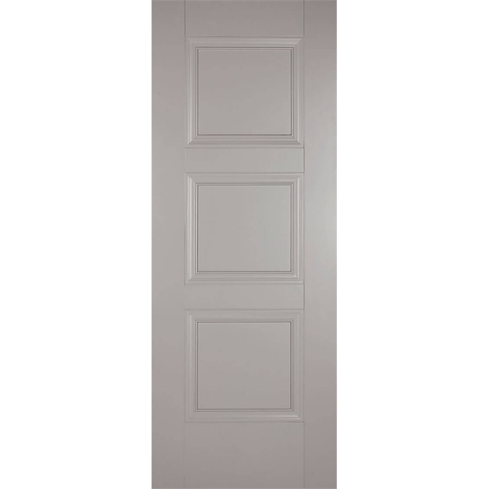 Amsterdam Internal Primed Silk Grey 3 Panel Door - 762 x 1981mm Price Comparisons | Compare The Build
