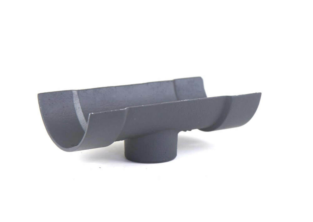 Cast Iron Half Round Gutter Running Outlet - 115mm for 65mm Downpipe Primed Price Comparisons | Compare The Build