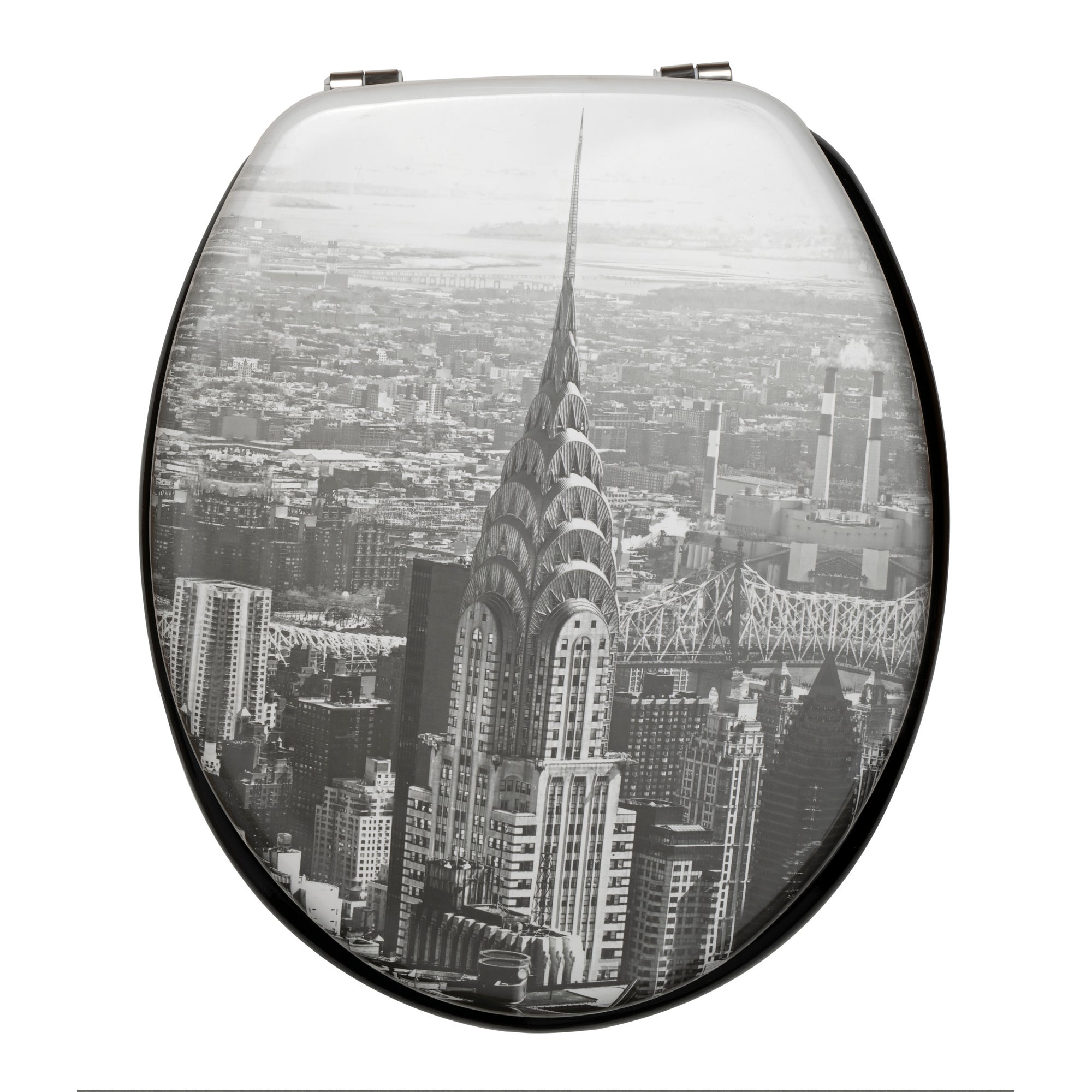 NYC Toilet Seat Grey and Black | Compare The Build