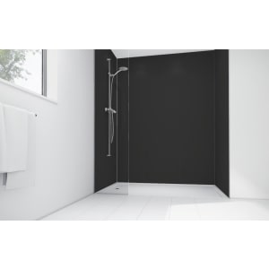 Mermaid Black Matt Acrylic  Shower Single Shower Panel - 2440mm x 900mm Price Comparisons | Compare The Build