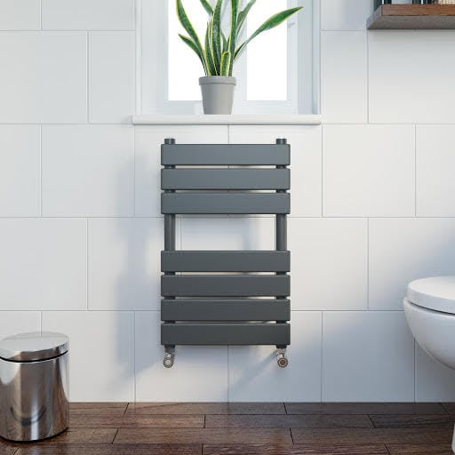 DuraTherm Flat Panel Heated Towel Rail Anthracite - 650mm x 400mm Price Comparisons | Compare The Build