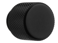 Kensington Knurled Cabinet Wardrobe Drawer Knob Matt Black - 25mm | Compare The Build