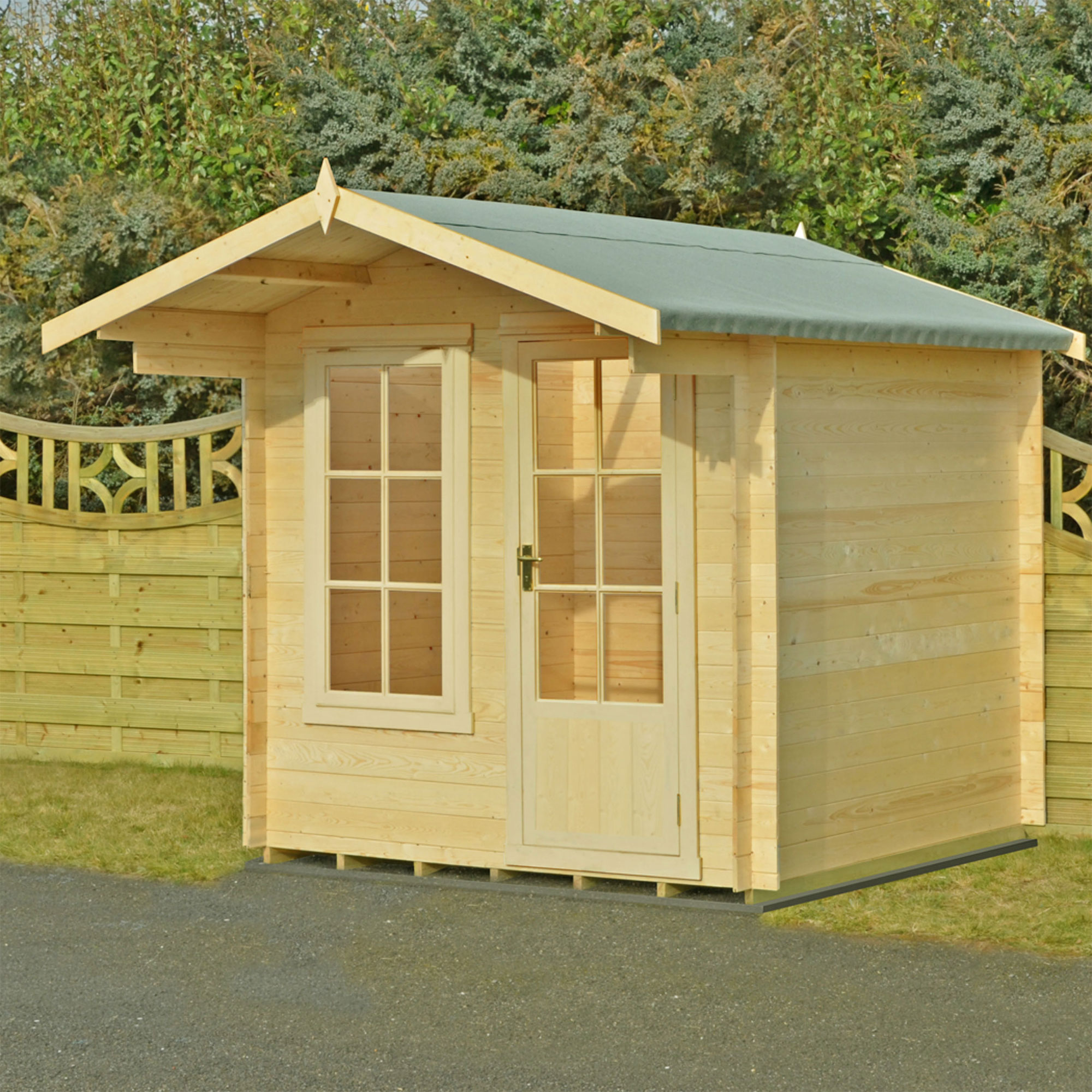 Shire Crinan 2.1m x 2.3m Log Cabin Summerhouse (19mm) Price Comparisons | Compare The Build