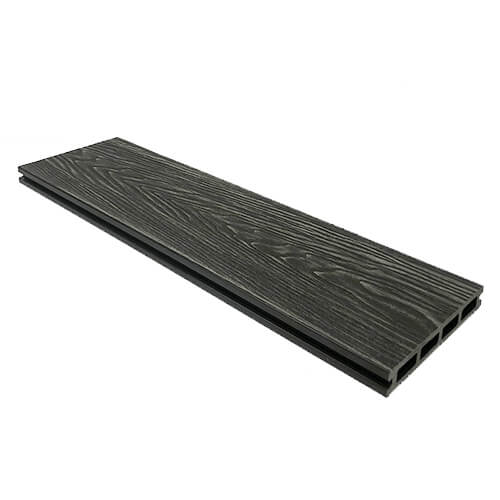 Standard Woodgrain / Grooved Composite Decking Board - 146mm x 3660mm Mid Grey Price Comparisons | Compare The Build