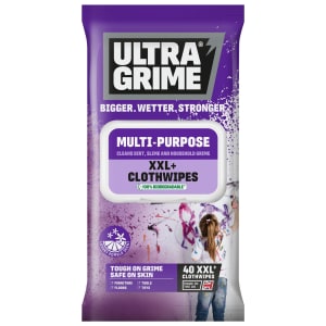 UltraGrime Multi-Purpose Pomelo XXL+ Clothwipes 40 pack | Compare The Build