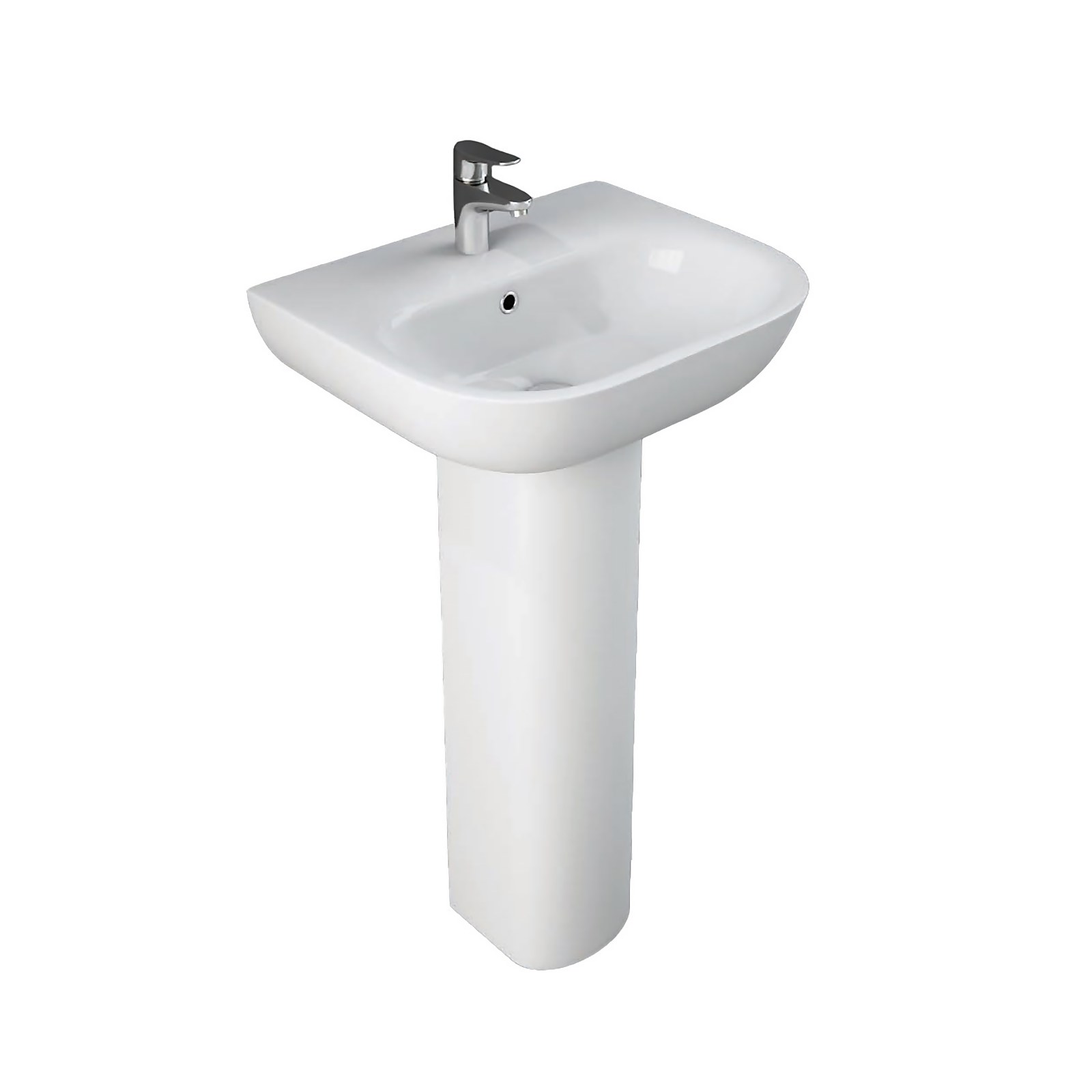 Bathstore Newton 450mm White Basin and Full Pedestal Price Comparisons | Compare The Build