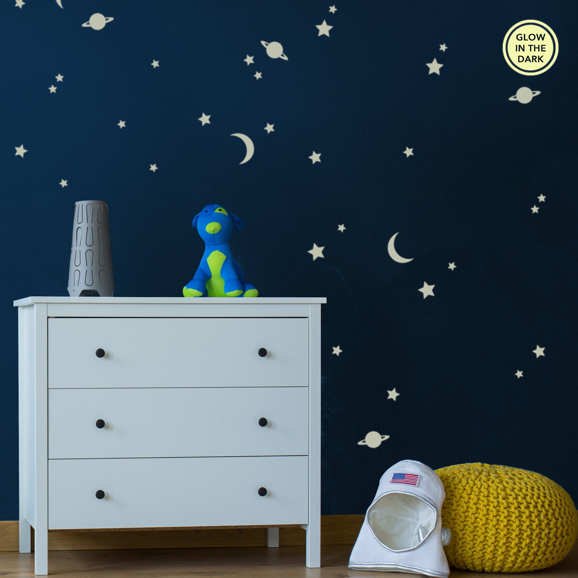 Glow in the Dark Star Wall Stickers Blue/White Price Comparisons | Compare The Build