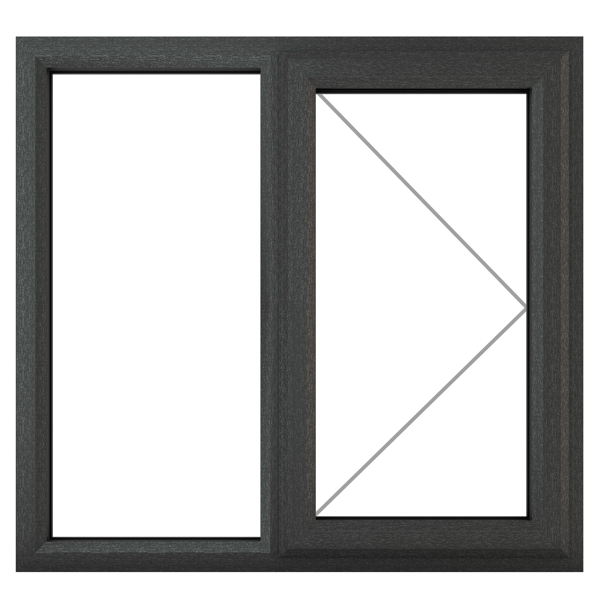 GoodHome Clear Double Glazed Grey Upvc Right-Handed Window, (H)965mm (W)1190mm Price Comparisons | Compare The Build