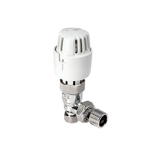 PlumbRight Angled Thermostatic Radiator Valves TRV Only 8/10 mm TP10TRVA | Compare The Build