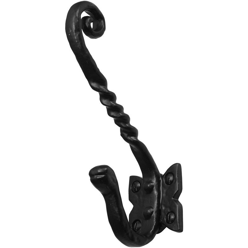 Old Hill Ironworks Hat & Coat Hook Barley Twist 145mm in Black Cast Iron Price Comparisons | Compare The Build