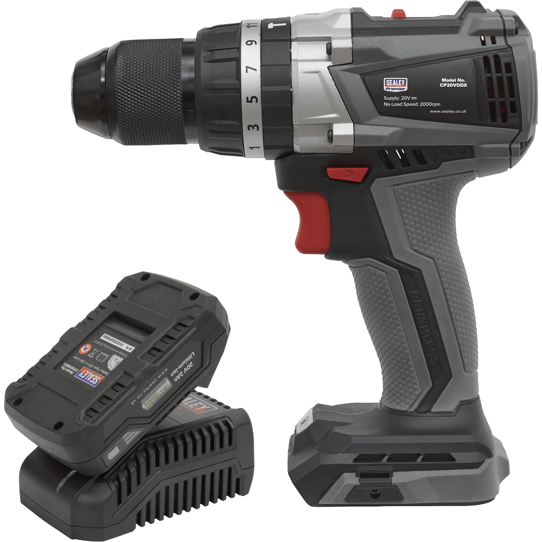 Sealey CP20VDDX 20v Cordless Brushless Combi Drill 1 x 2ah Li-ion Charger Bag Price Comparisons | Compare The Build