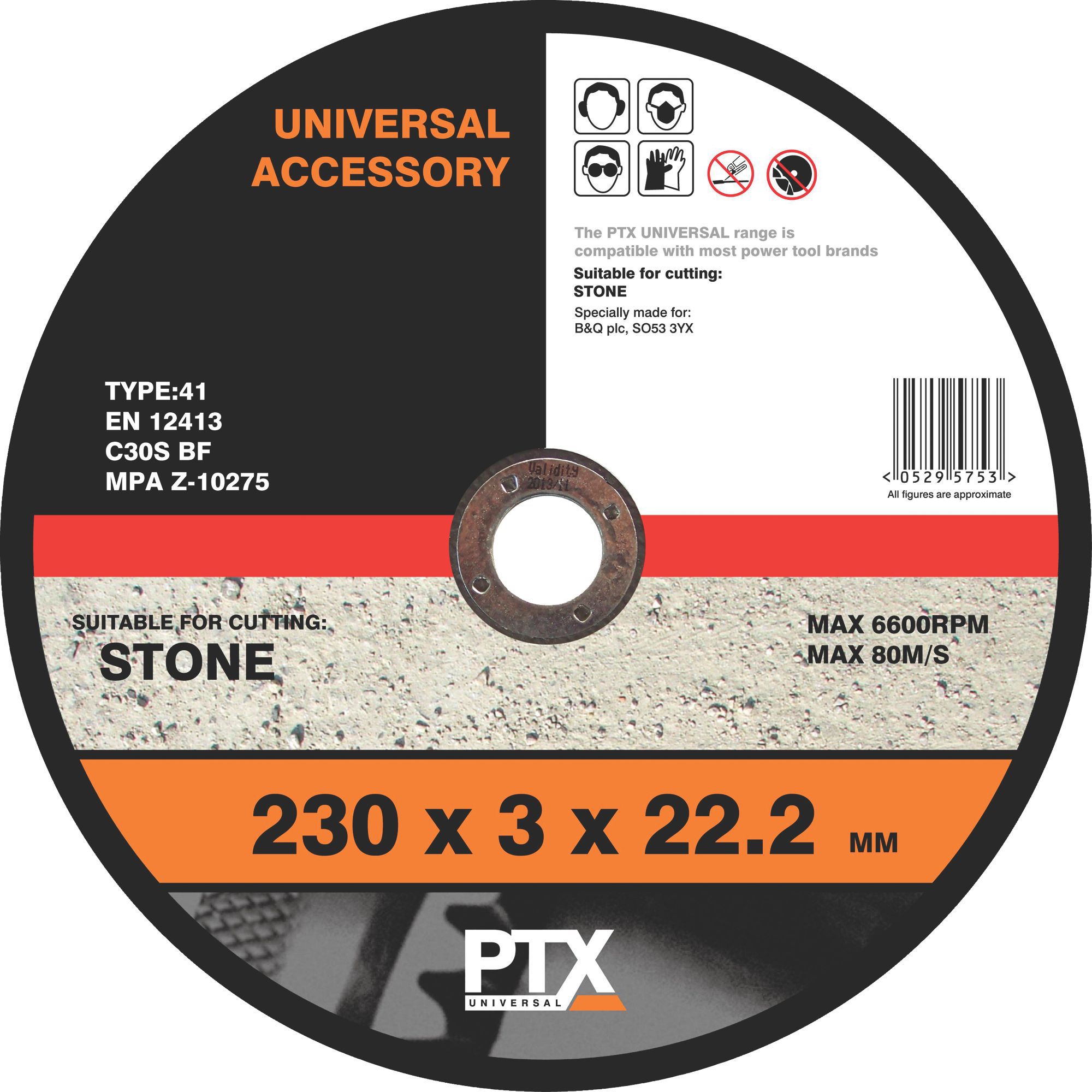 Ptx (Dia)230mm Flat Stone Cutting Disc | Compare The Build