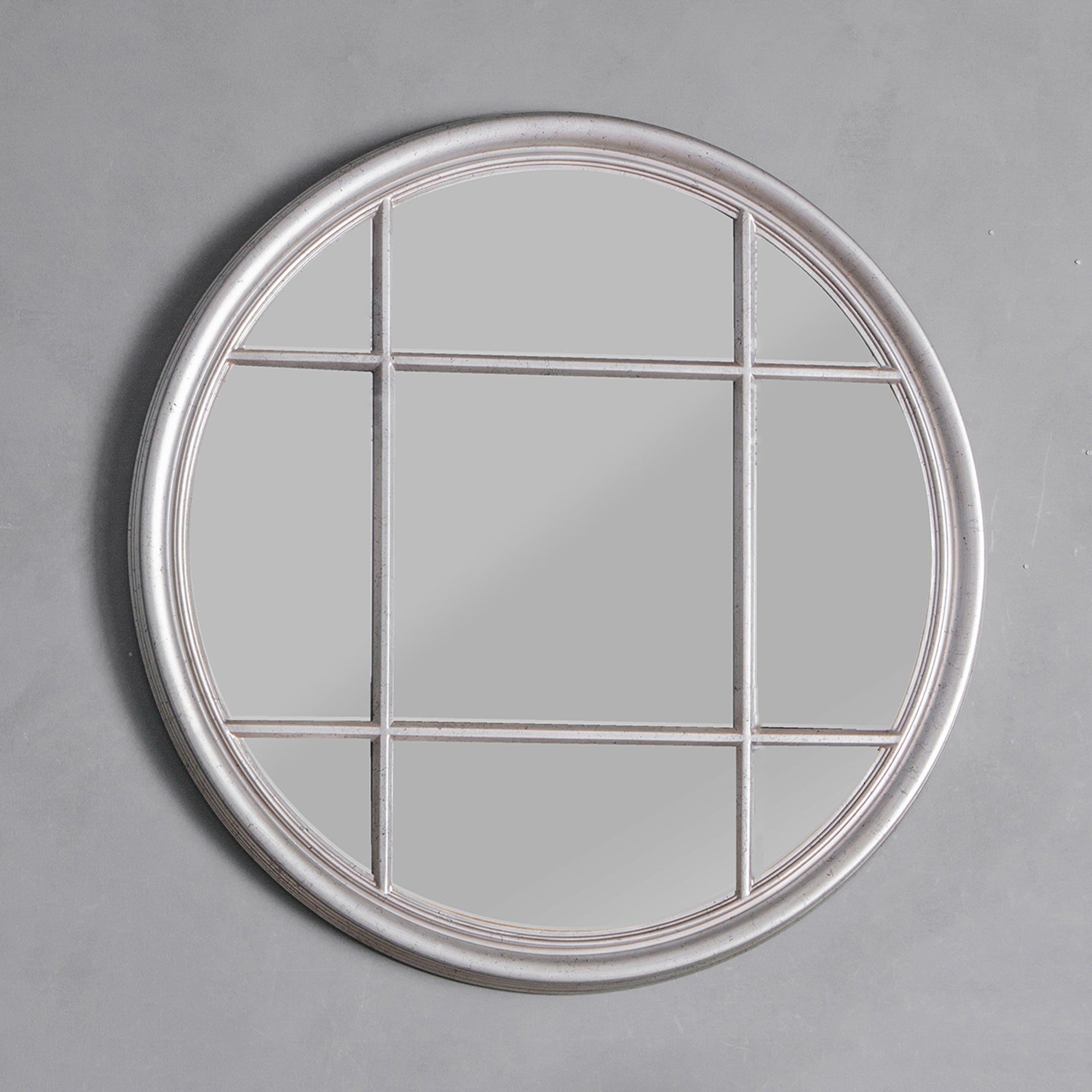 Ezio Round Wall Mirror, 100cm Silver Price Comparisons | Compare The Build