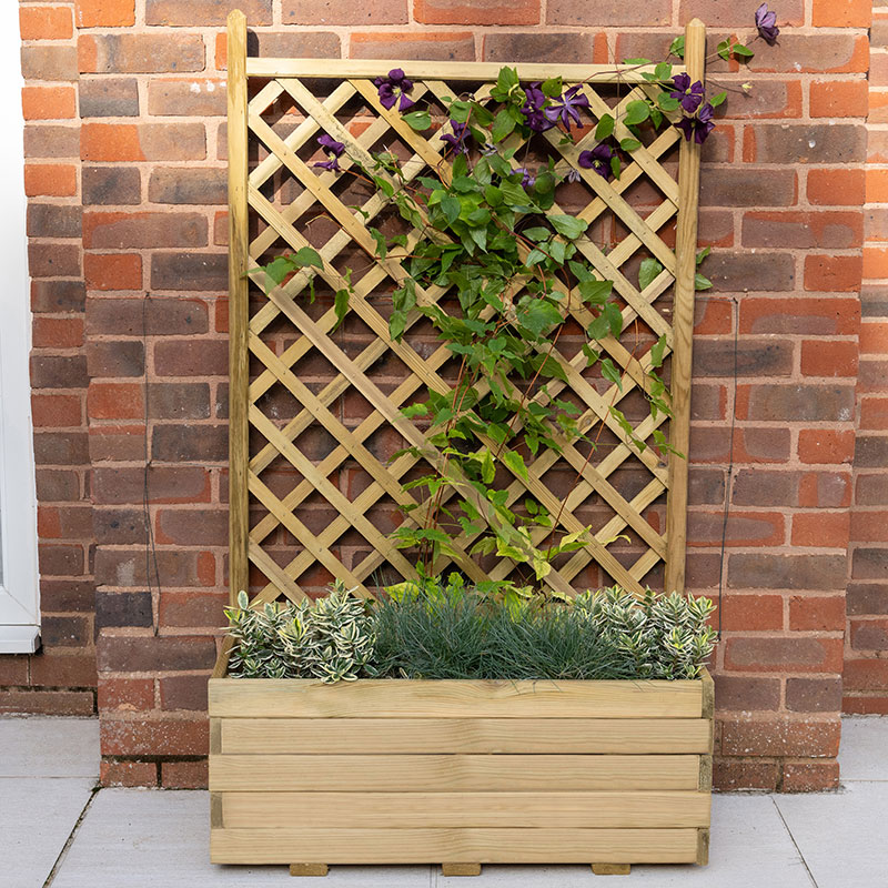 2â7 x 1â4 Forest Trellis Wooden Garden Planter (0.8m x 0.4m) Price Comparisons | Compare The Build