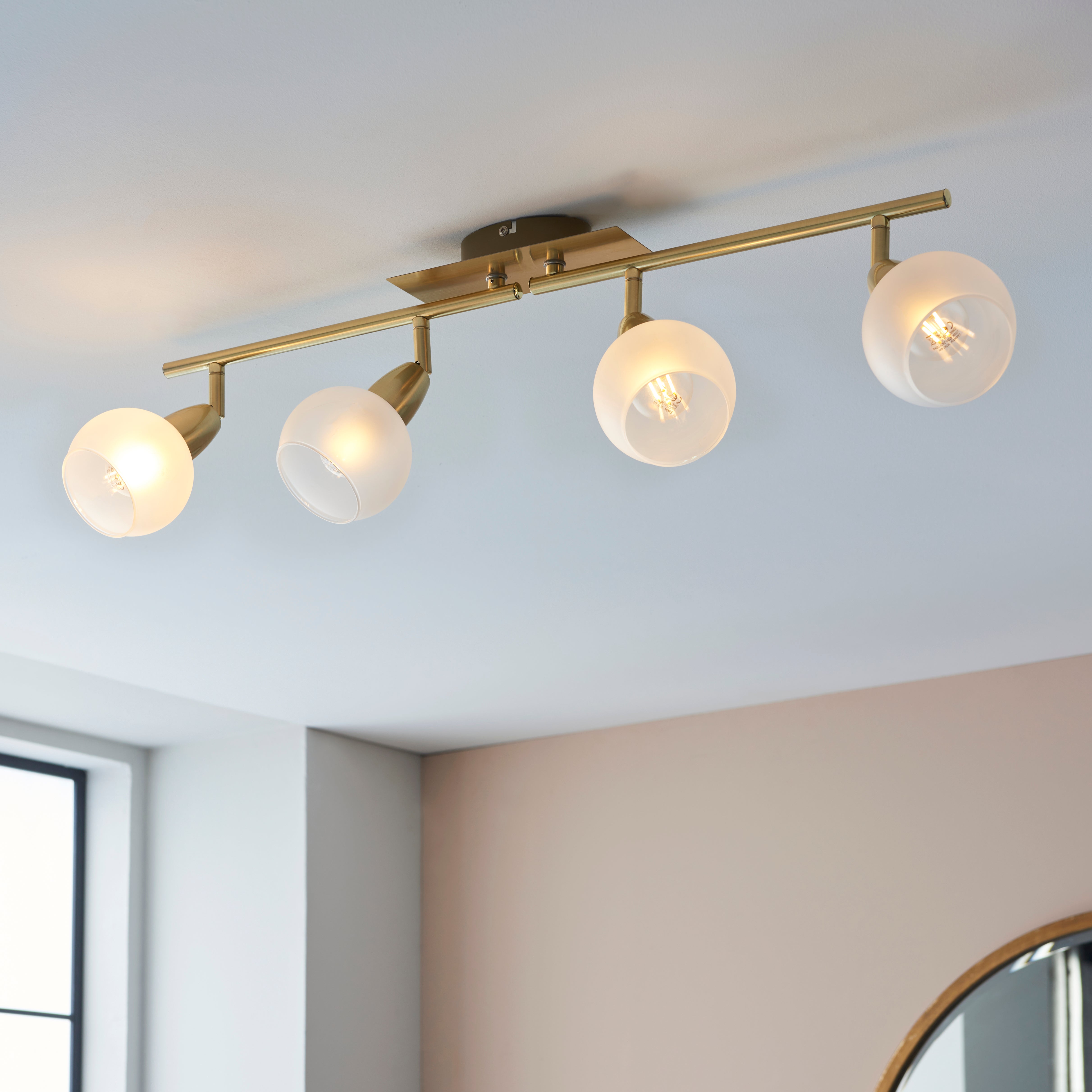 Tia 4 Light Spotlight Bar Gold Price Comparisons | Compare The Build