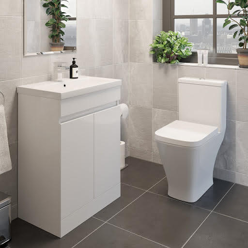 Marseille Close Coupled Toilet & Artis White Vanity Unit 600mm Price Comparisons | Compare The Build