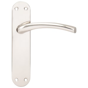 Oslo Satin Nickel Latch Door Handle - 1 Pair | Compare The Build