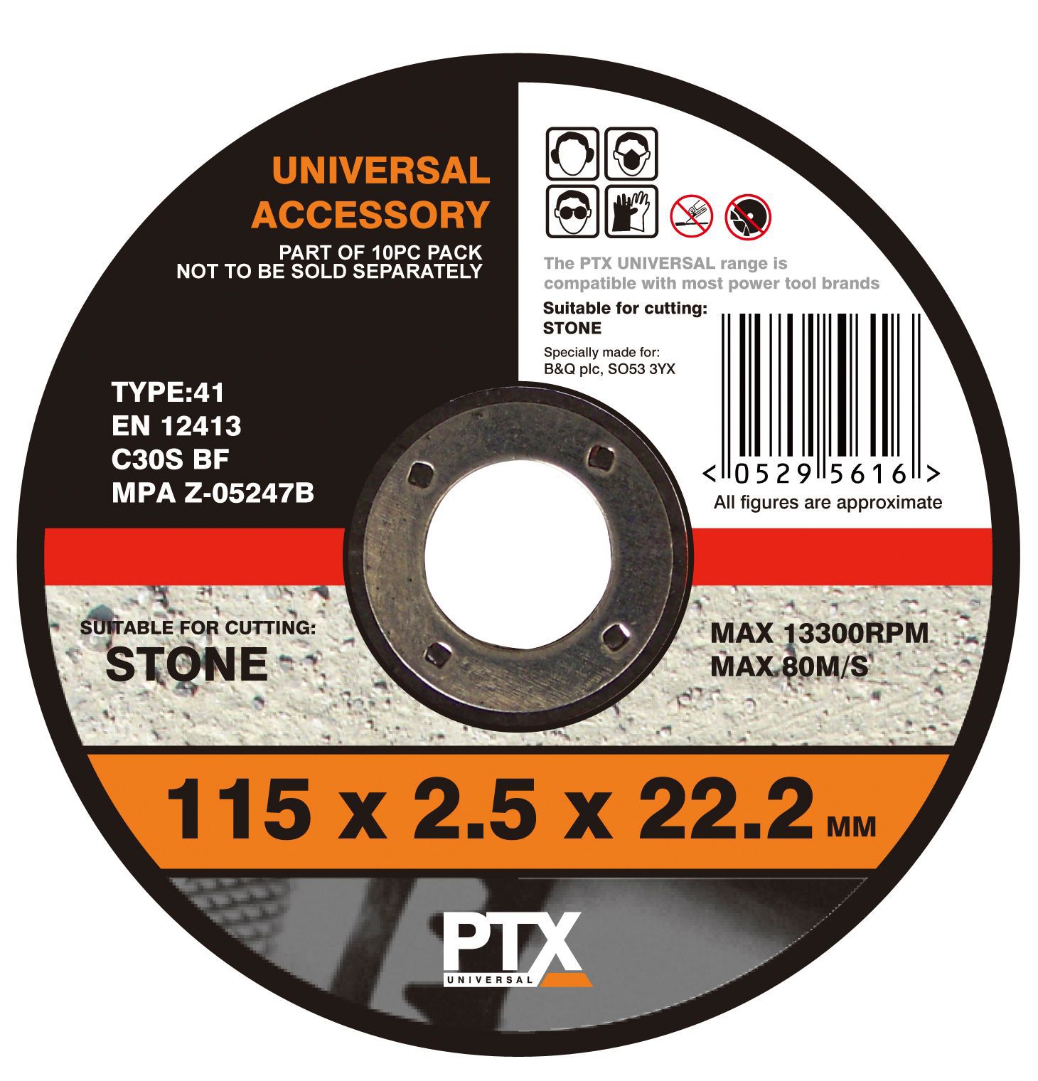 Ptx Flat Stone Cutting Disc (Dia)115mm | Compare The Build