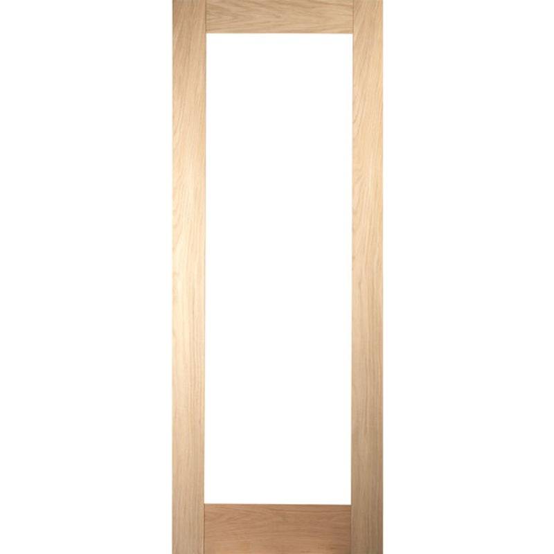 Jeld-wen Oregon White Oak Shaker 1 Light Unfinished 1L Clear Glazed Internal Door 1981mm x 762mm x 35mm (78" x 30") Price Comparisons | Compare The Build