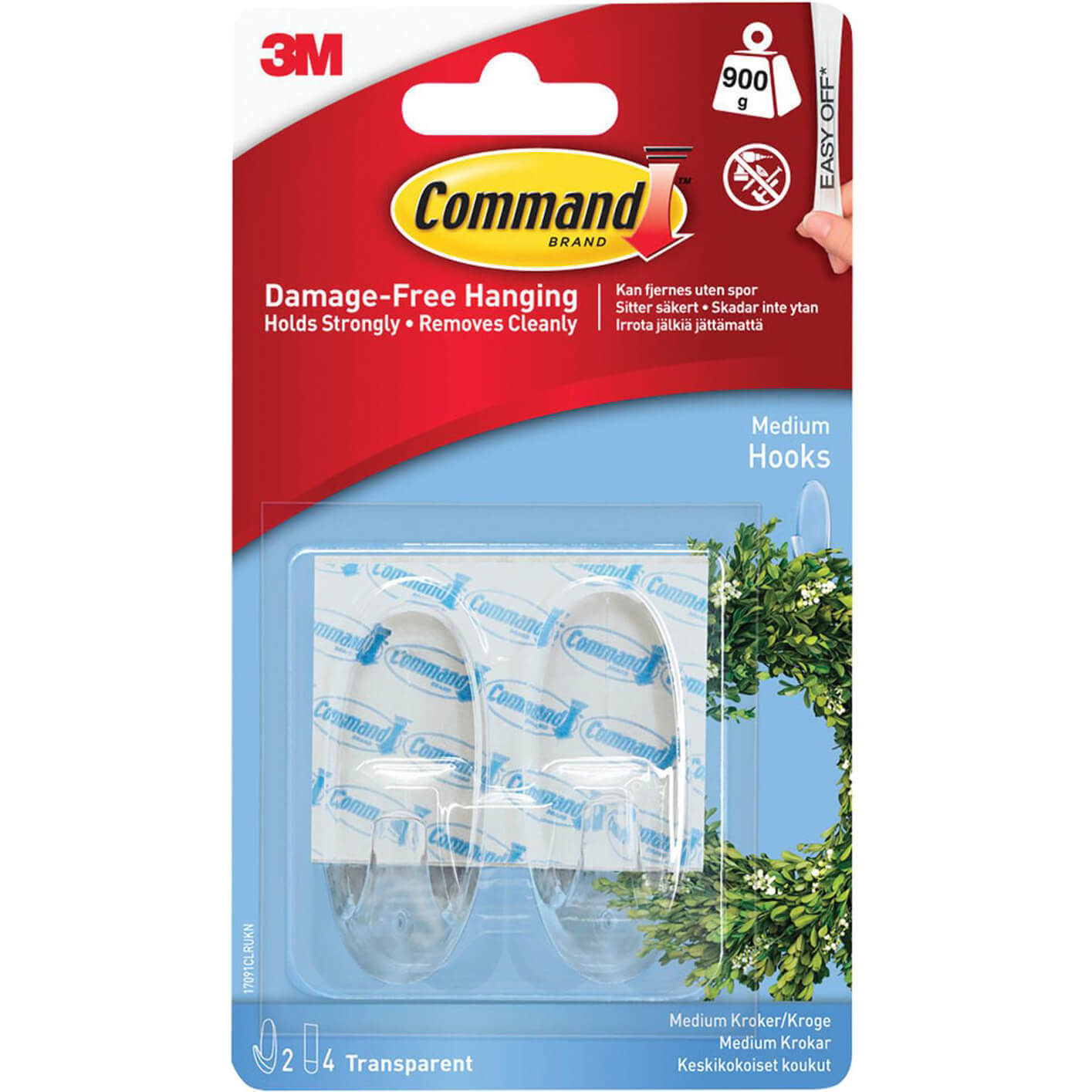 Command Adhesive Strip Hooks Clear M Pack of 2 Price Comparisons | Compare The Build