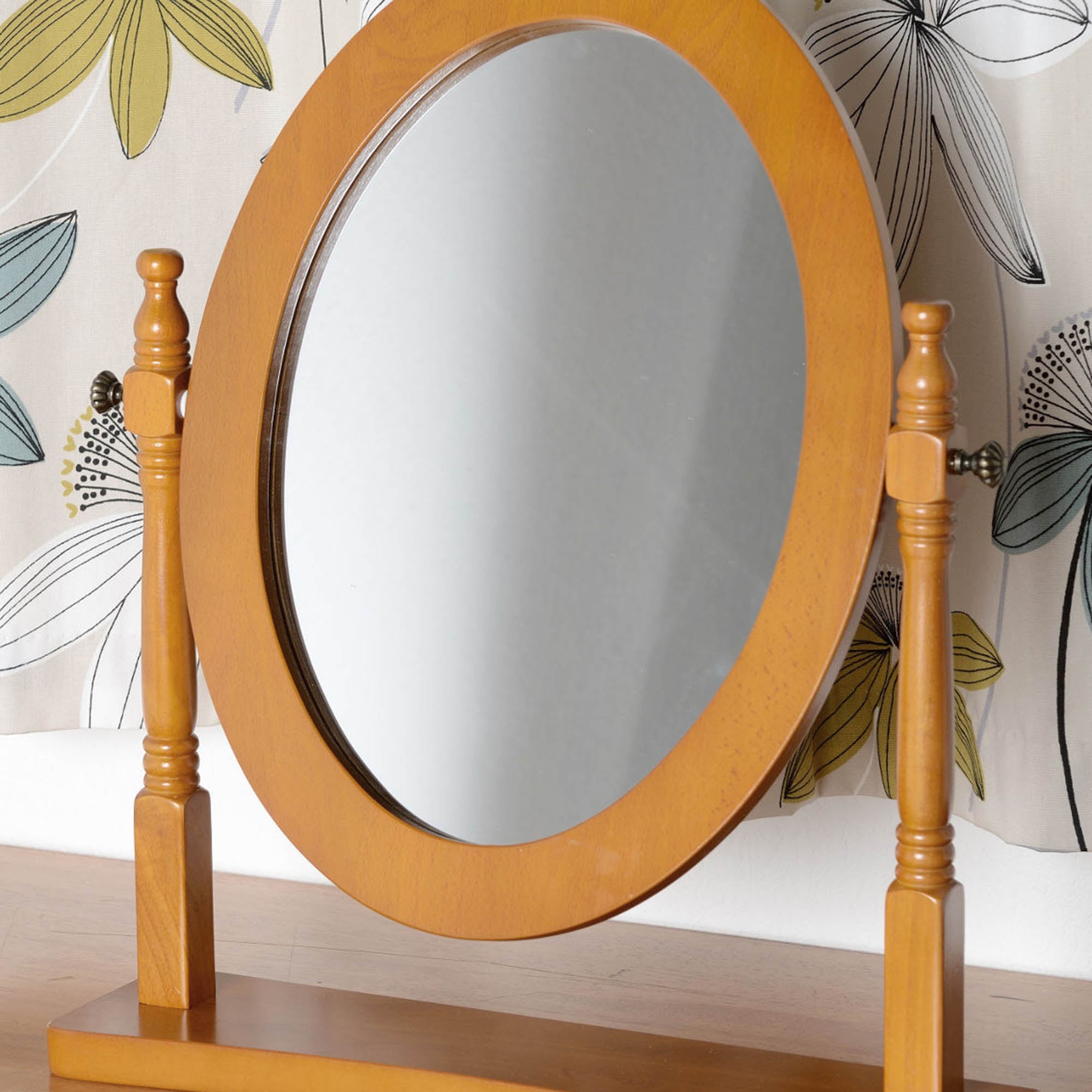 Contessa Dressing Table Mirror, Natural 57x48cm Brown | Compare The Build