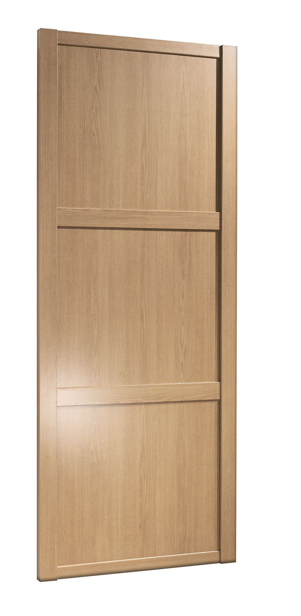 Spacepro Shaker Natural Oak Effect Sliding Wardrobe Door (H)2220 mm (W)914mm Price Comparisons | Compare The Build