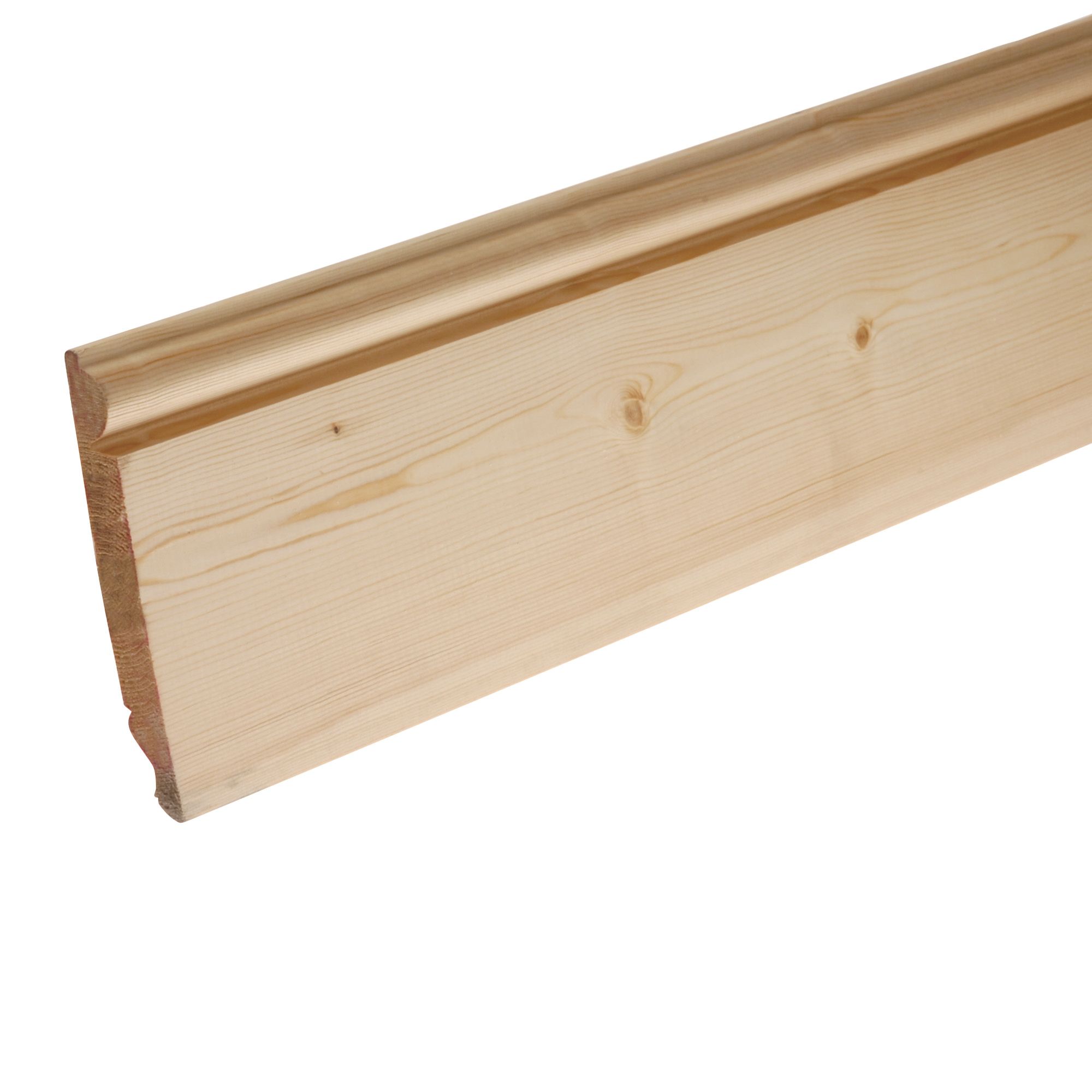 Metsä Wood Planed Pine Dual profile Skirting board (L)3.6m (W)219mm (T)19.5mm Price Comparisons | Compare The Build