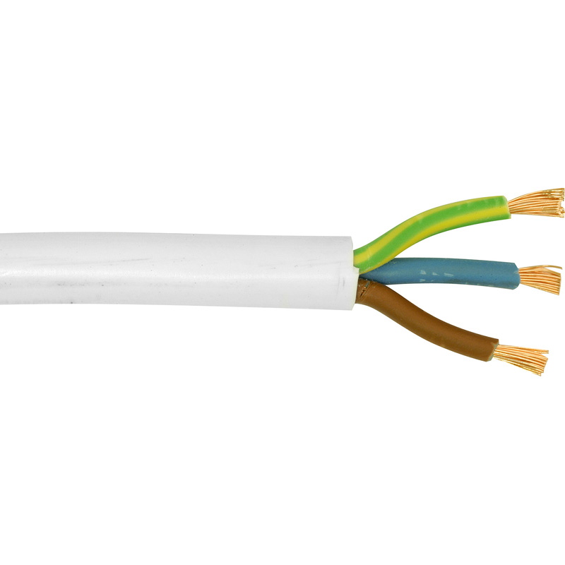 Pitacs 3 Core Heat Resistant Flex Cable (3093Y) 1.5mm2 Coil (10m) in White Price Comparisons | Compare The Build