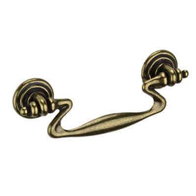 Antique Brass 64mm Bail Cabinet Pull Handle - Pack of 6 - Elite Knobs &amp; Handles Price Comparisons | Compare The Build