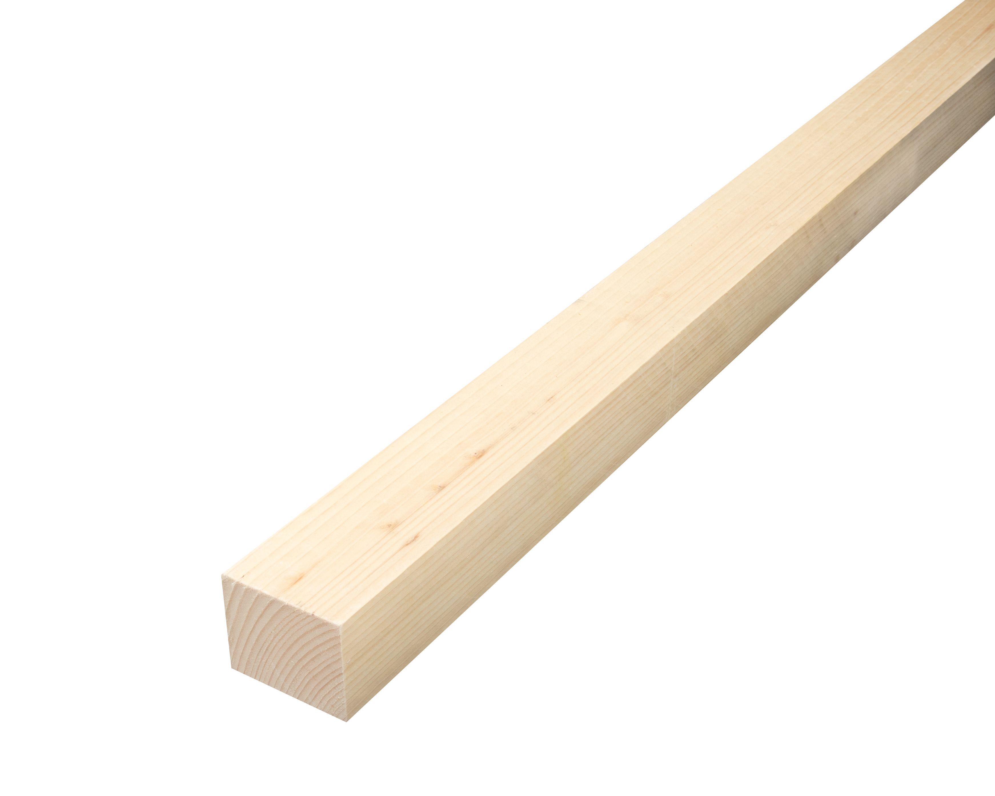 Rough sawn Whitewood spruce Timber (L)2.4m (W)75mm (T)63mm | Compare The Build