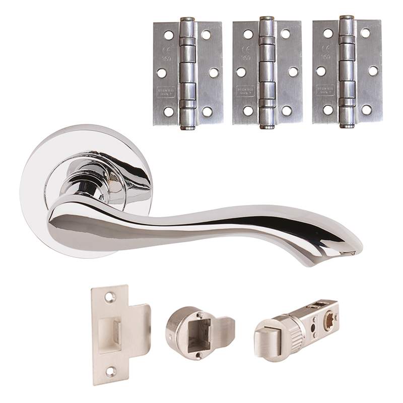 JB Kind Wave Lever on Rose Door Handle Pack Passage Chrome IWAVLP Price Comparisons | Compare The Build