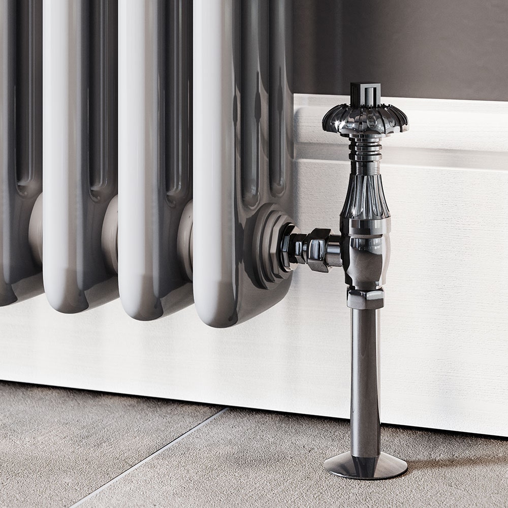 Trade Direct Thermostatic Valves, Traditional Metal Head, Black Nickel Angled Price Comparisons | Compare The Build