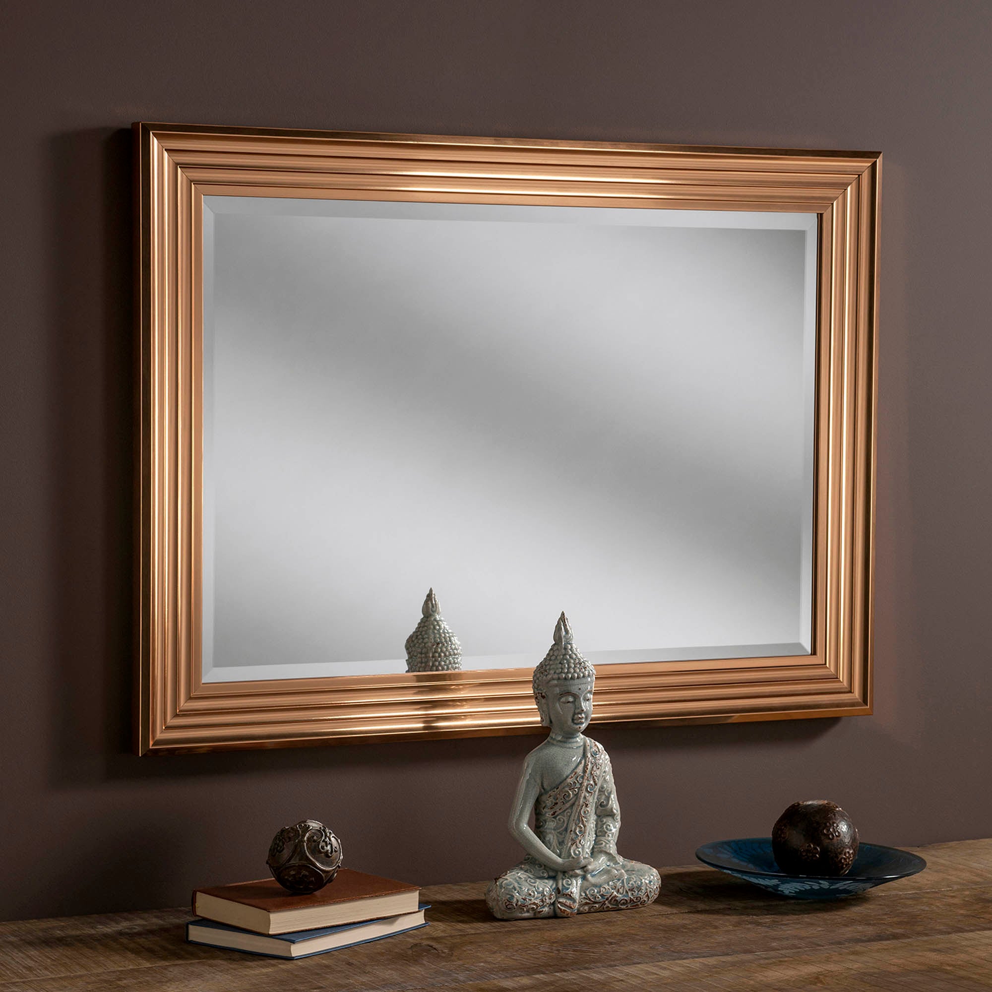 Yearn Framed Mirror Copper Gold Effect Price Comparisons | Compare The Build