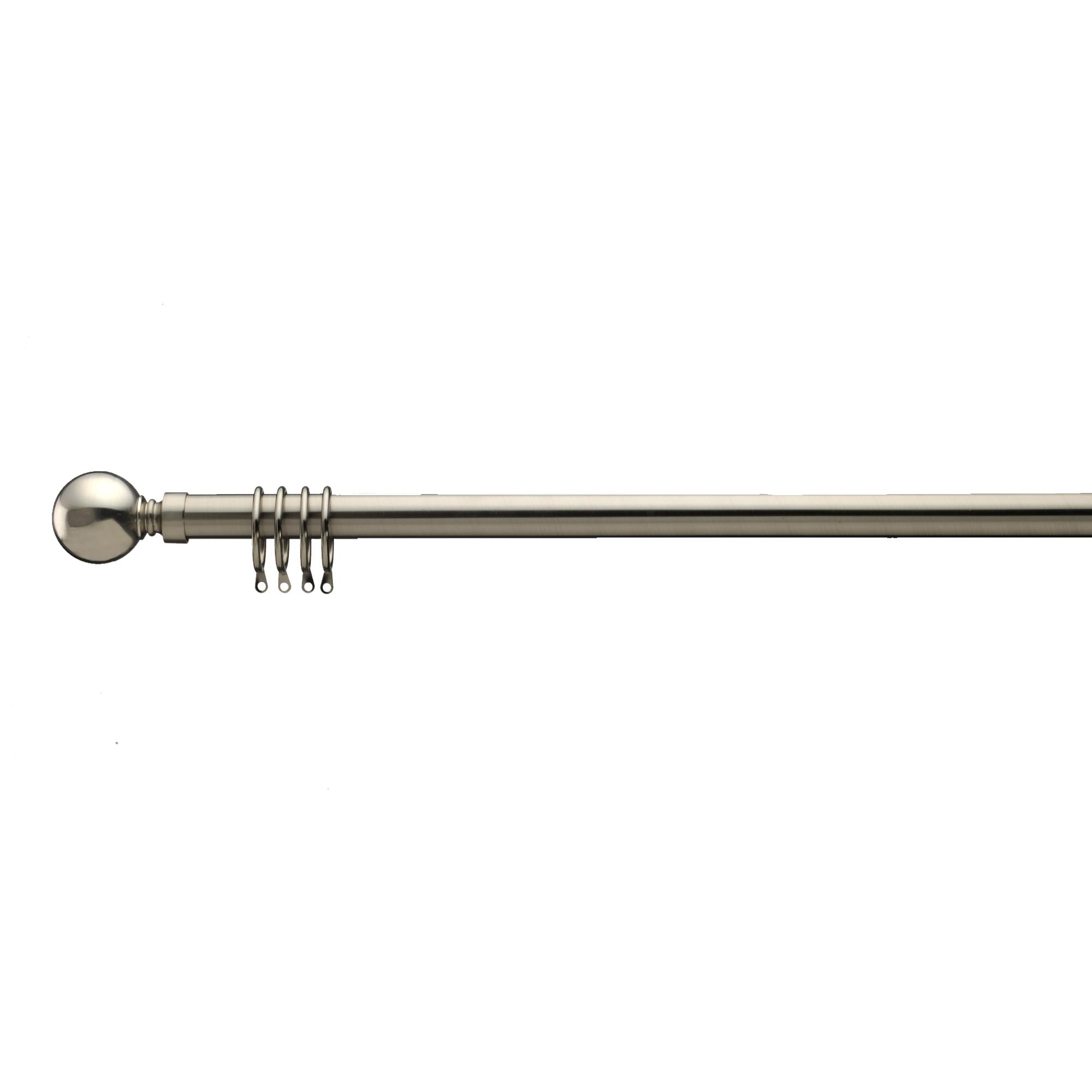 Ashton Metal Curtain Pole Satin Steel (Silver) Price Comparisons | Compare The Build