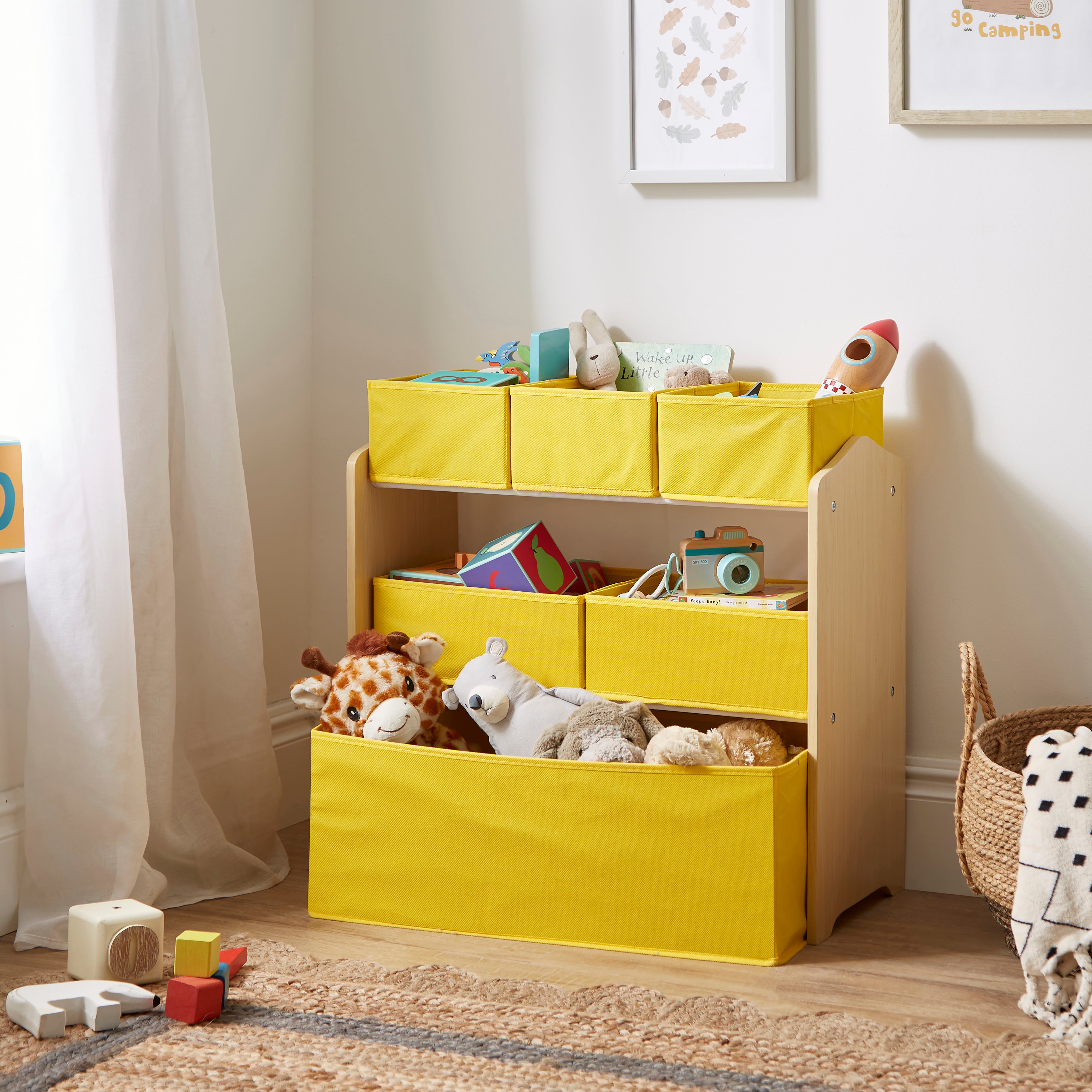 Kids Fabric Toy Organiser Ochre Price Comparisons | Compare The Build