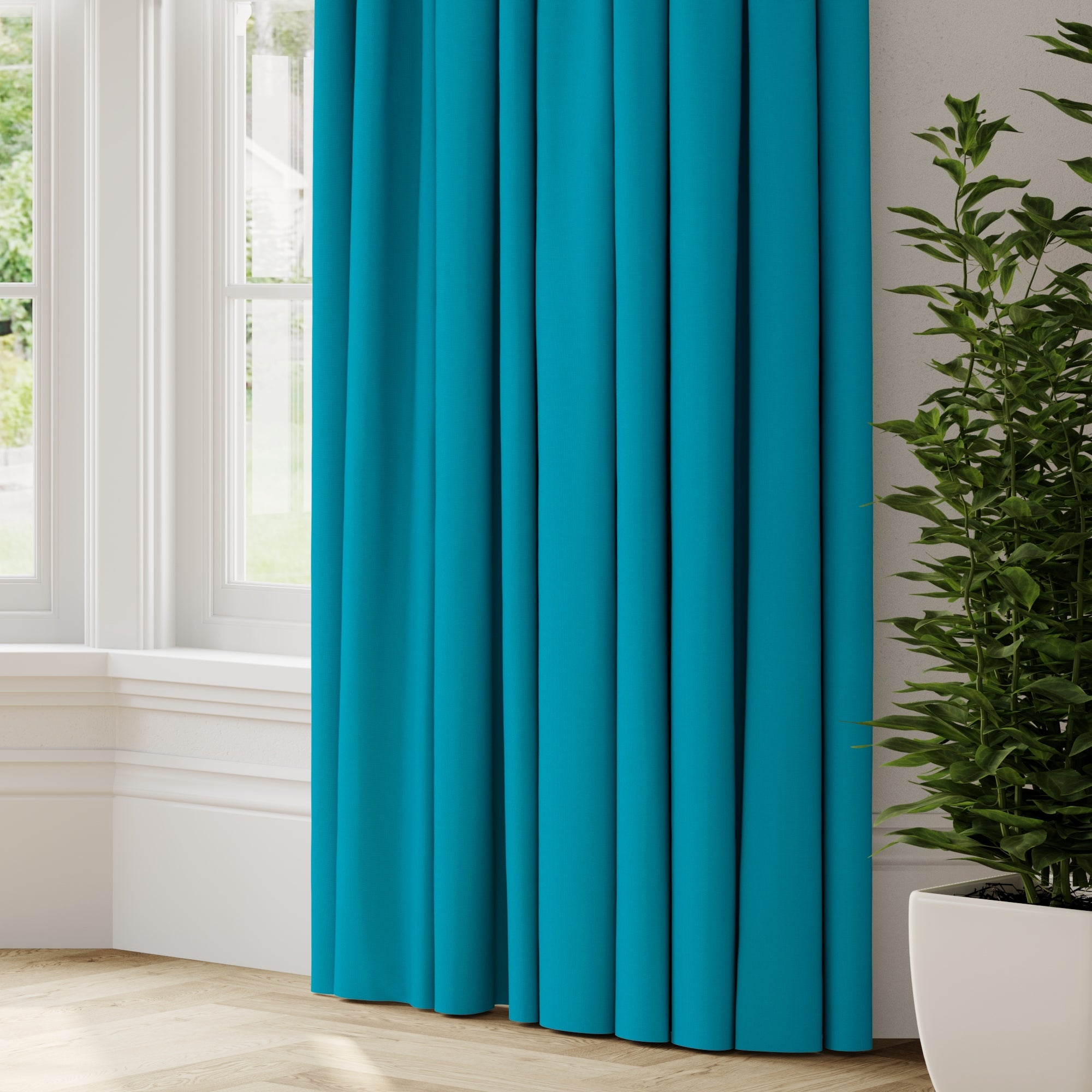 Panama Cotton Made to Measure Curtains Panama Teal Price Comparisons | Compare The Build